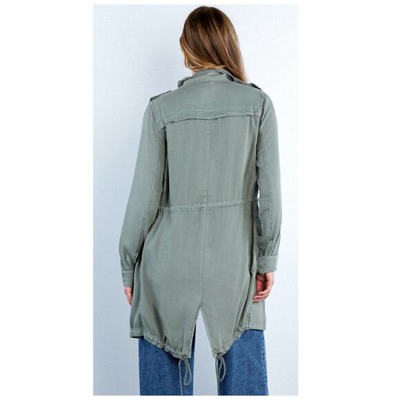 WASH LAB DENIM Road Trim Split Hem Zip-Up Jacket Size XS - Picture 3 of 12